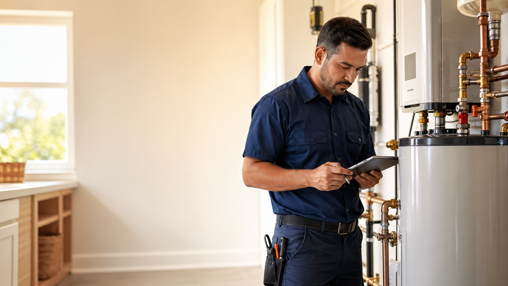 Water heater service equipment